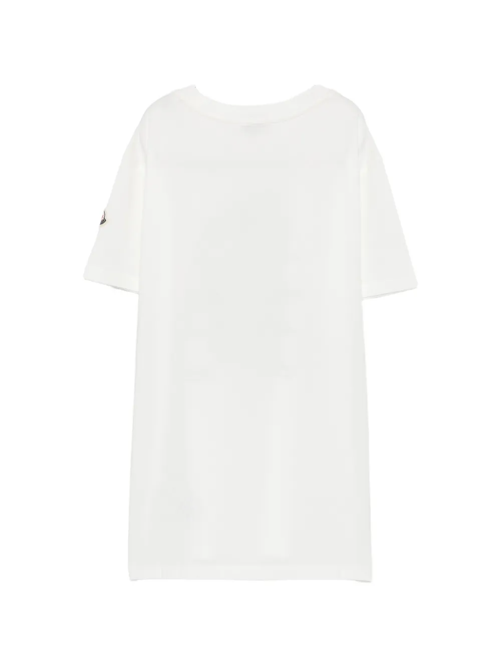 Moncler Enfant Katoenen T-shirt met donsjack-print Wit