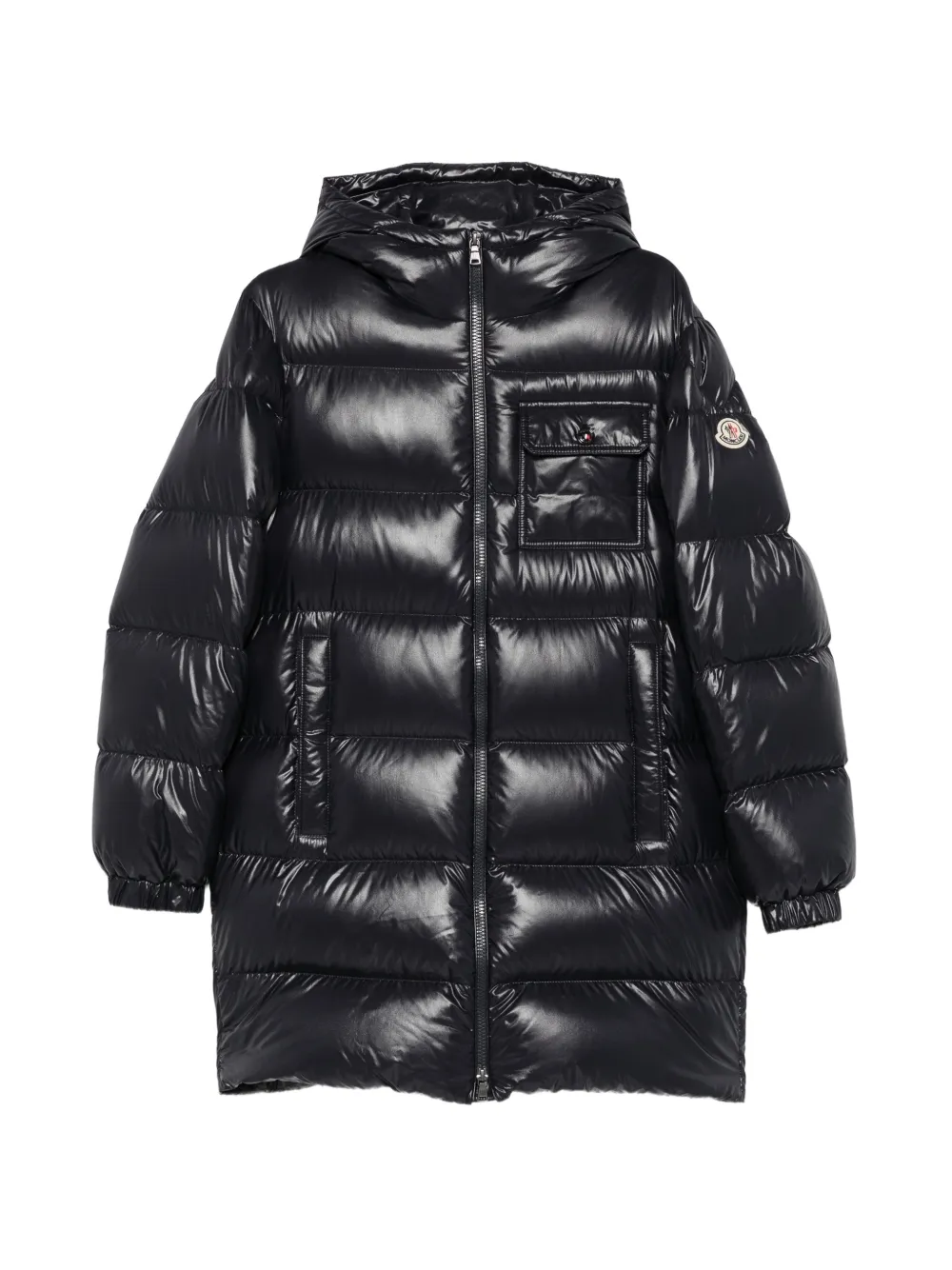 Moncler Enfant Marapi donsjas met capuchon Blauw