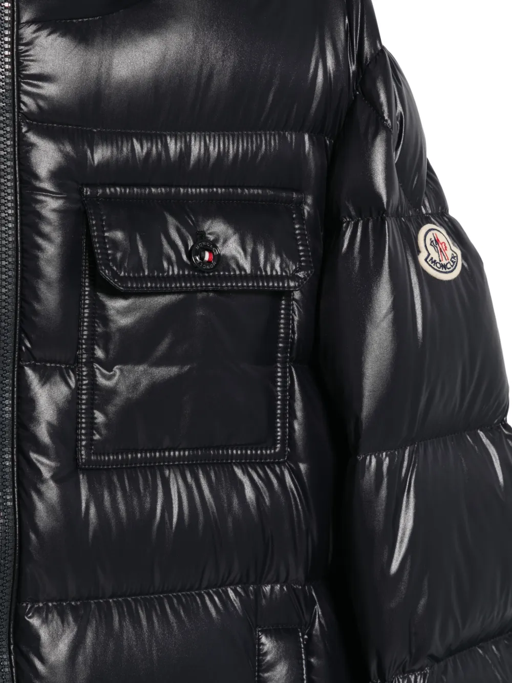 Moncler Enfant Marapi donsjas met capuchon Blauw