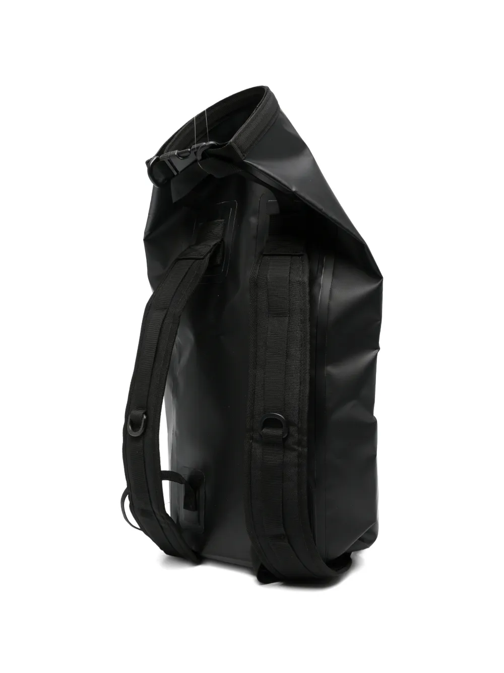 Mc2 Saint Barth Logo-patch Roll-top Backpack In Black