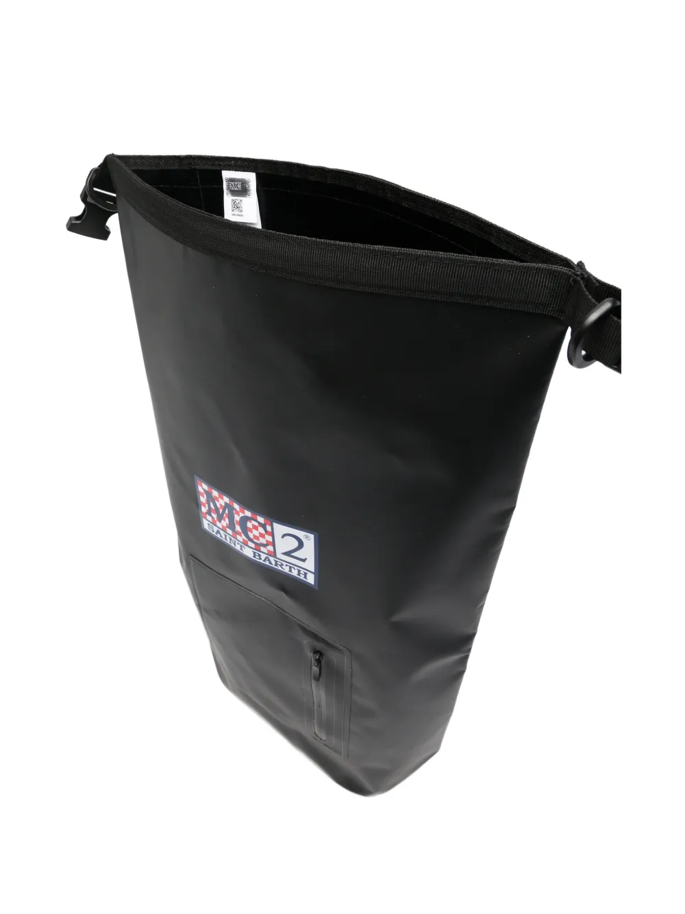 Mc2 Saint Barth Logo-patch Roll-top Backpack In Black