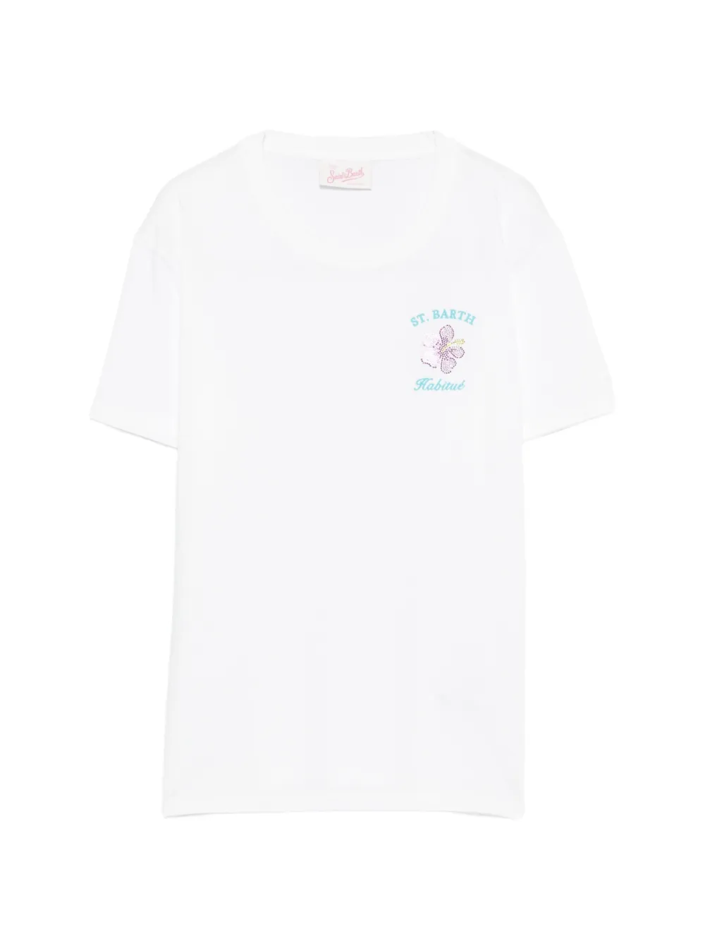 Mc2 Saint Barth Emilie Sequin-embellished T-shirt In White