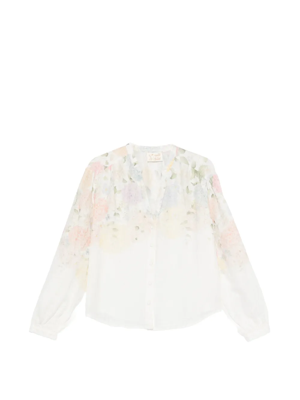 MC2 Saint Barth Liona blouse met bloemen-print en lange mouwen Wit