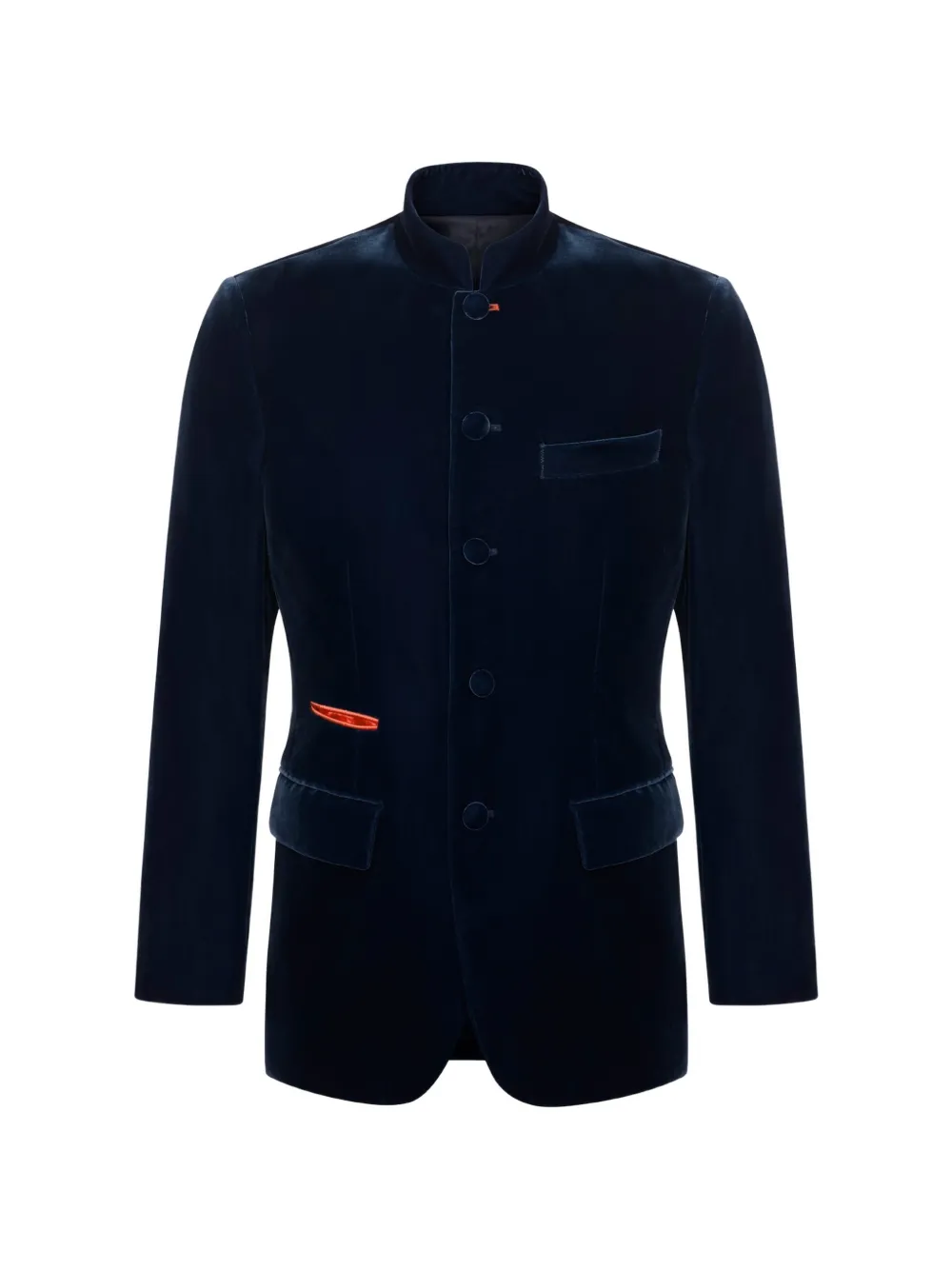 Shanghai Tang velvet five-button jacket - Blau
