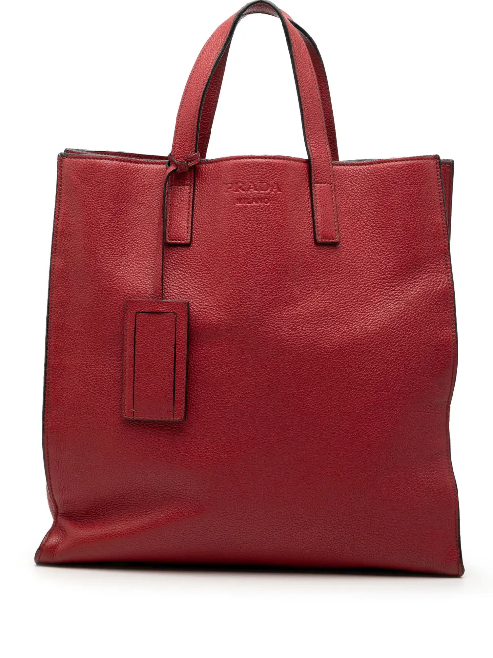 Prada Pre-Owned 2000-2013 Vitello Daino Convertible Shopper Tote satchel - Rosso
