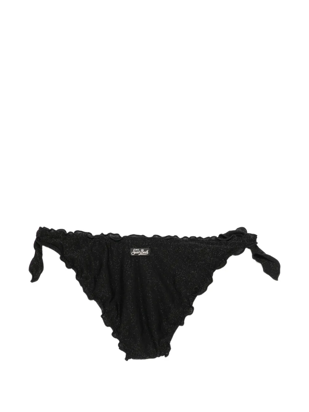 MC2 Saint Barth Bikinislip met ruches en strikken Zwart