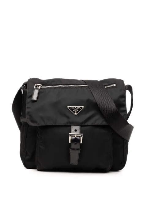 Prada Pre-Owned 2013-2026 Tessuto Zip Buckle Messenger Bag crossbody bag