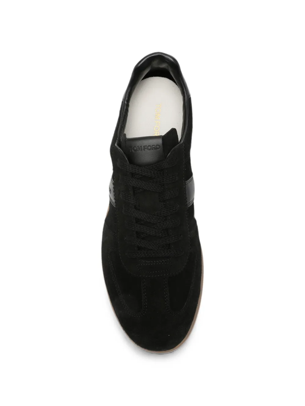 TOM FORD suede leather-trim sneakers Zwart
