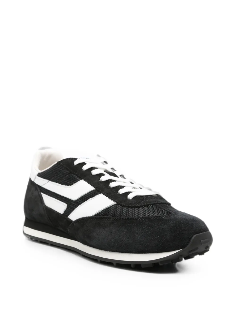 TOM FORD logo-patch panelled sneakers Zwart