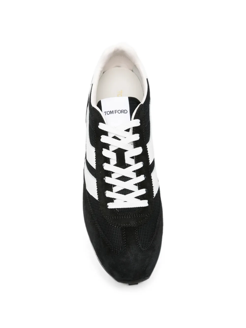 TOM FORD logo-patch panelled sneakers Zwart