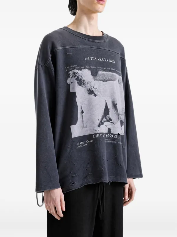 Enfants Riches Déprimés ダメージ グラフィック Tシャツ | グレー