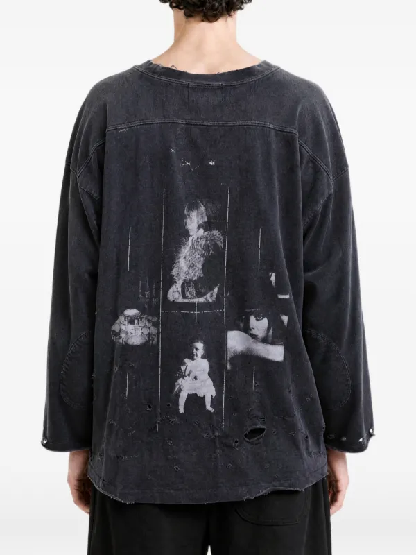 Enfants Riches Déprimés ダメージ グラフィック Tシャツ | グレー
