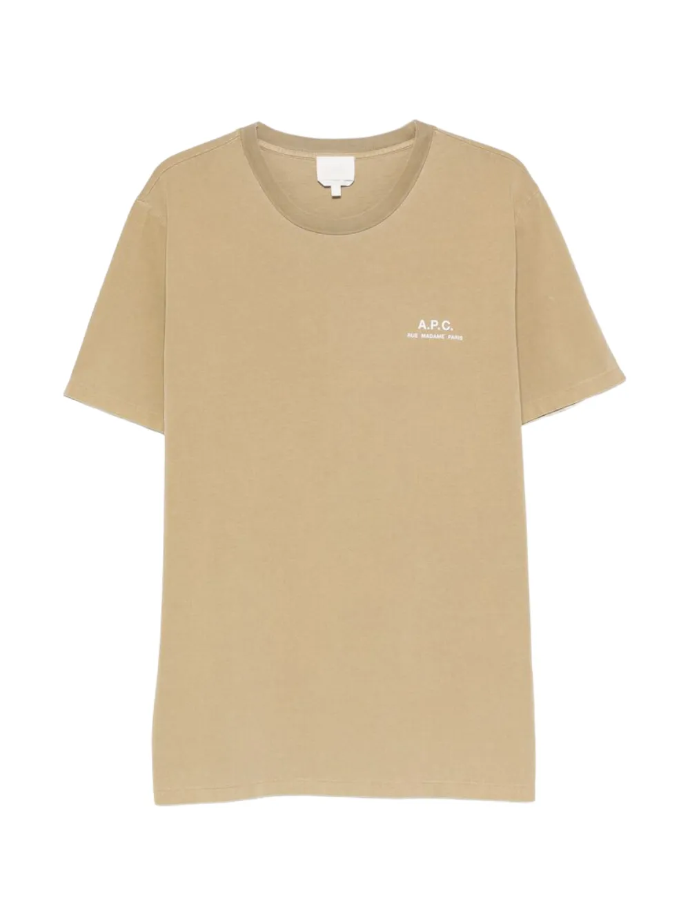 A.P.C. Rue Madame T-shirt met logo-print Beige