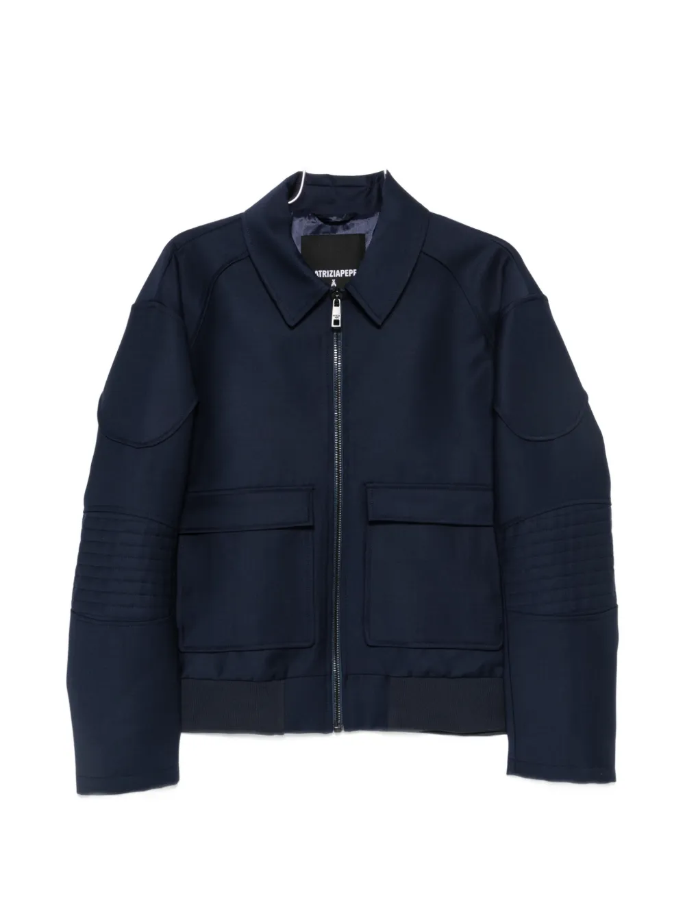 Patrizia Pepe Racing wool-blend jacket - Blau