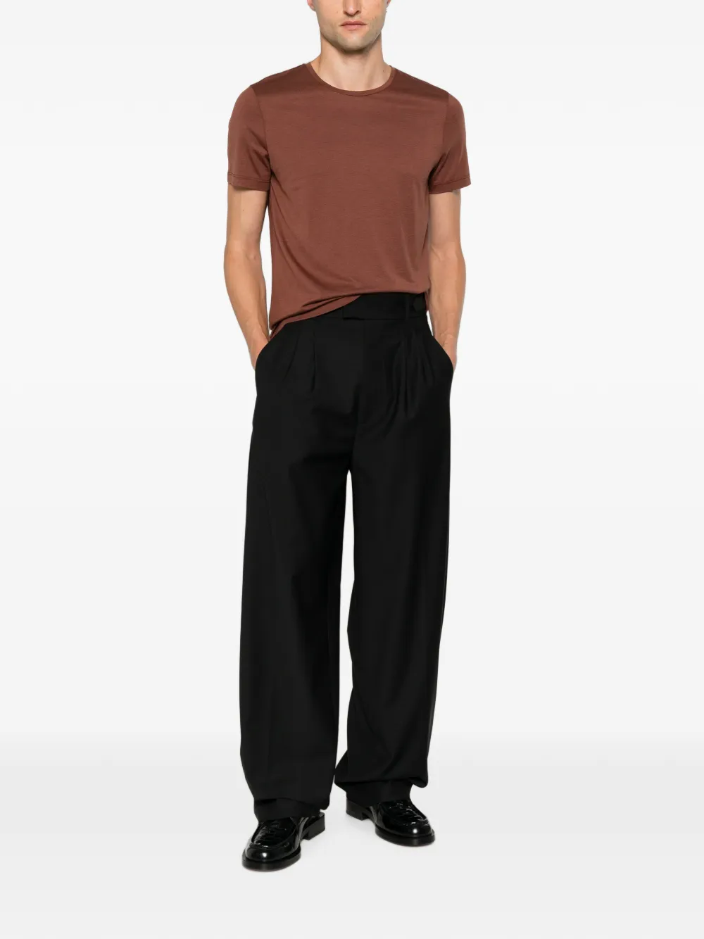 Patrizia Pepe Getailleerd T-shirt Bruin