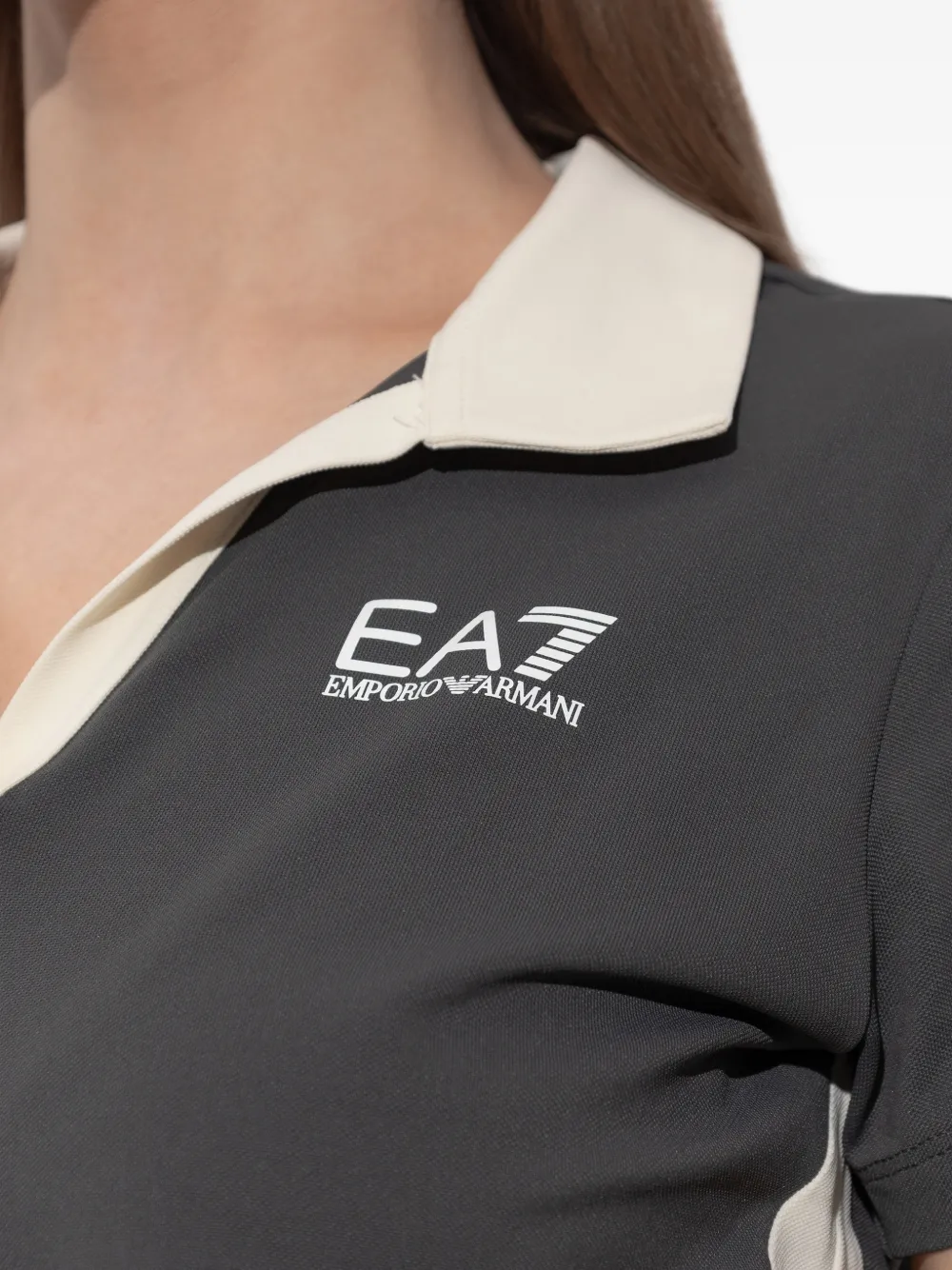 Ea7 Emporio Armani Poloshirt met logoprint Grijs