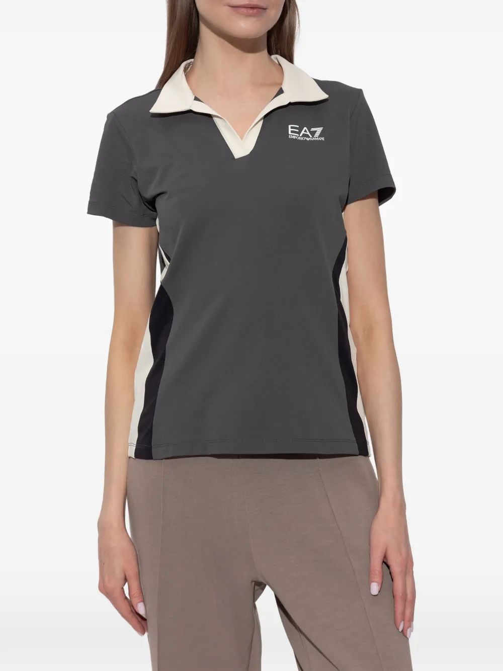 Ea7 Emporio Armani Poloshirt met logoprint Grijs