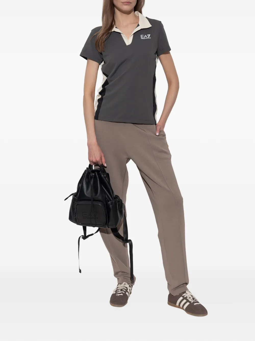 Ea7 Emporio Armani Poloshirt met logoprint Grijs
