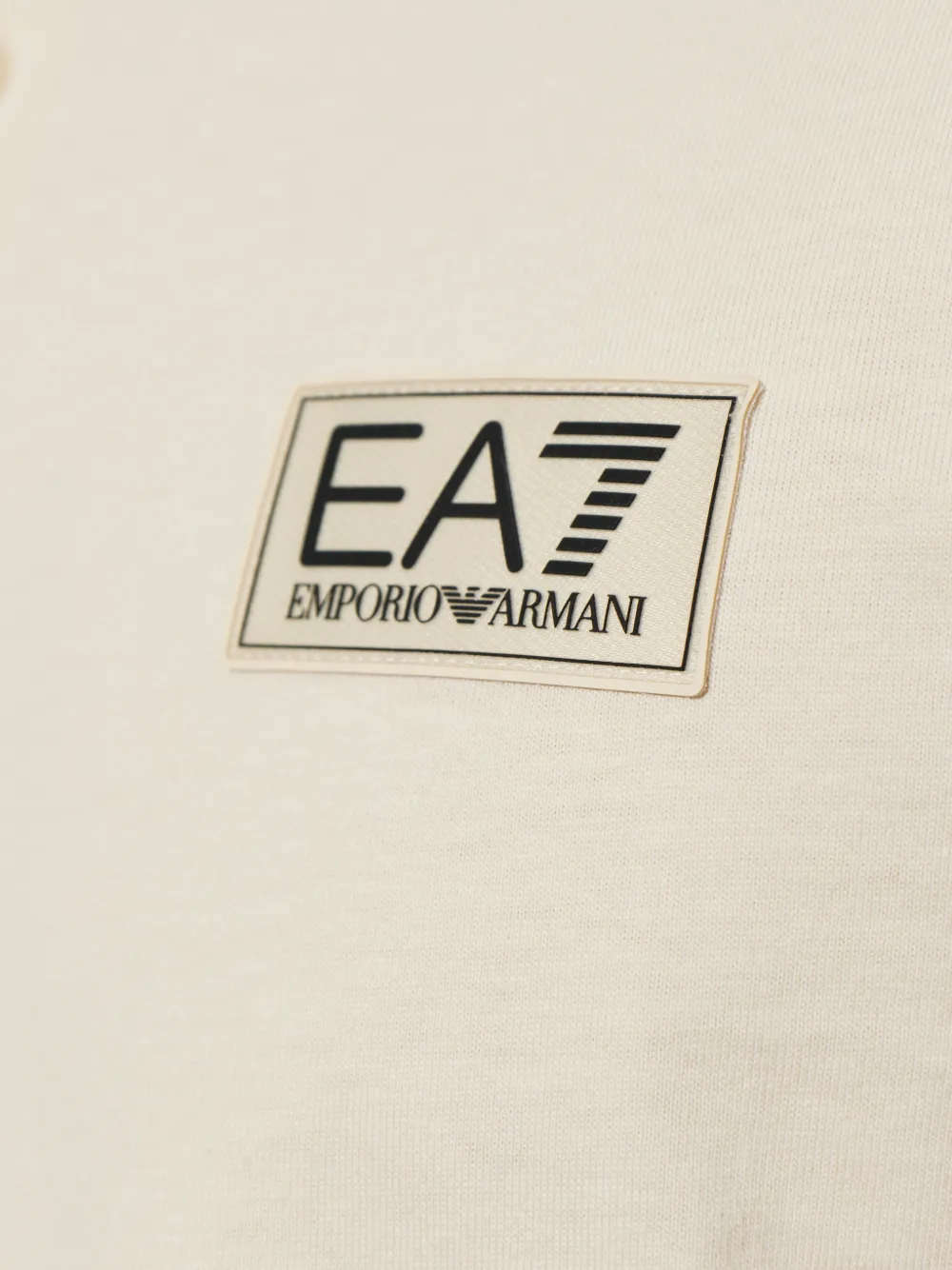 Ea7 Emporio Armani Poloshirt met logopatch Beige
