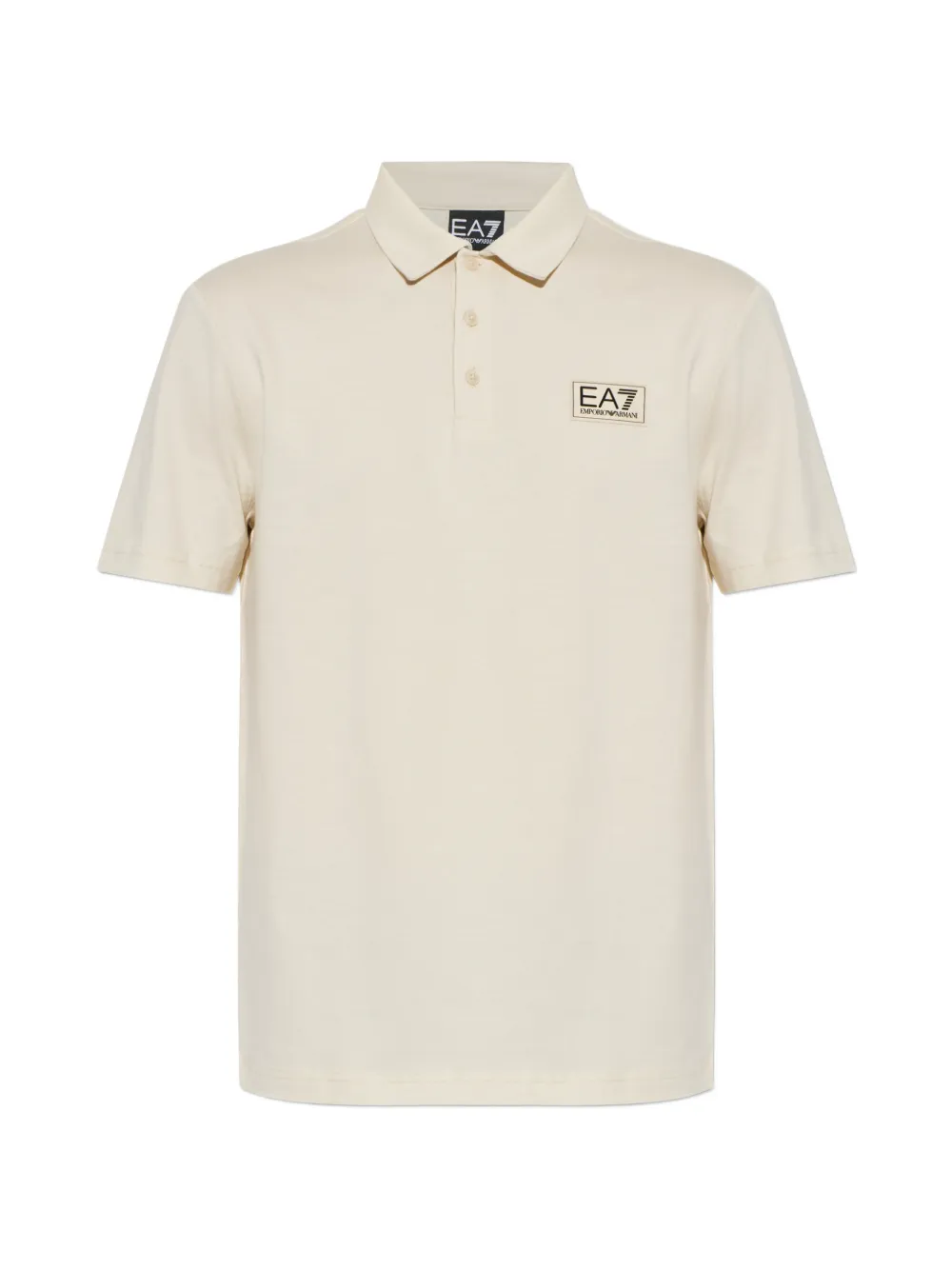 Ea7 Emporio Armani logo-patch short-sleeve polo shirt - Toni neutri