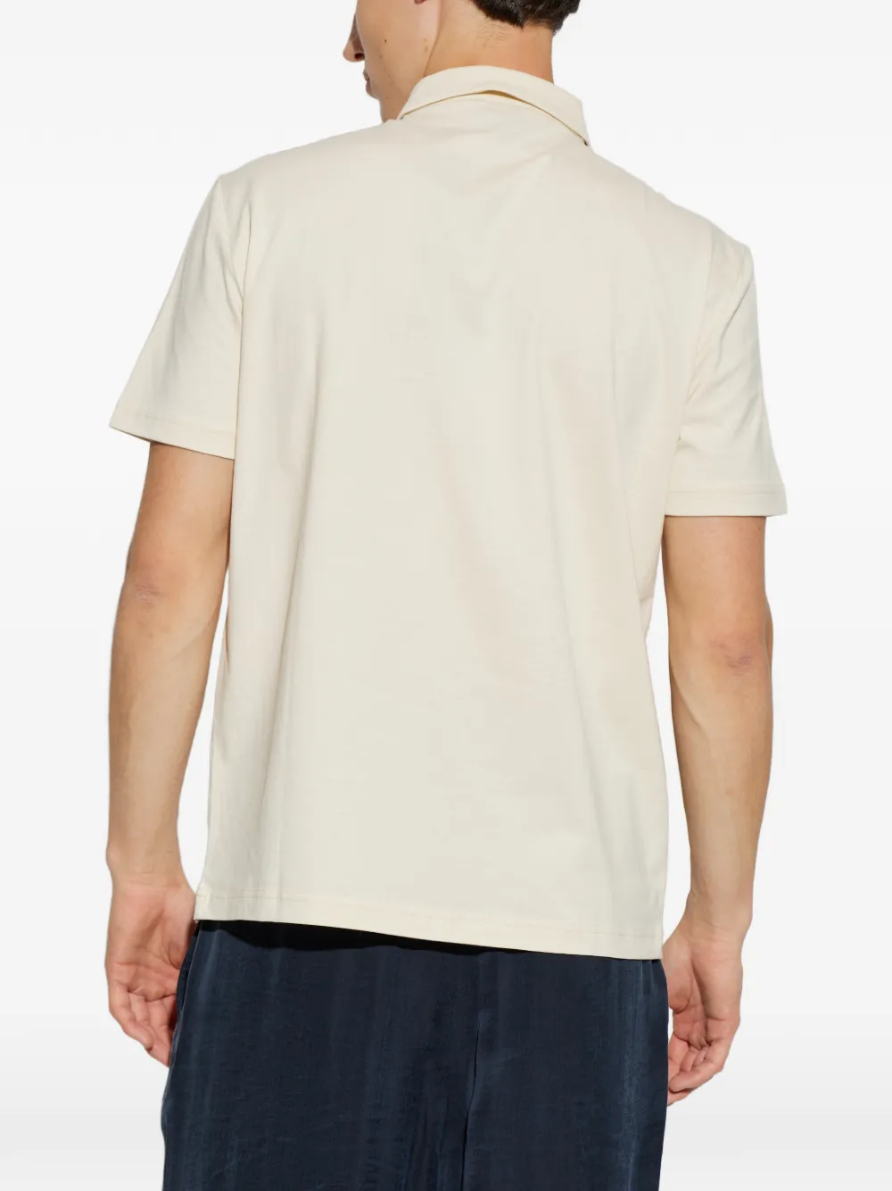 Ea7 Emporio Armani Poloshirt met logopatch Beige