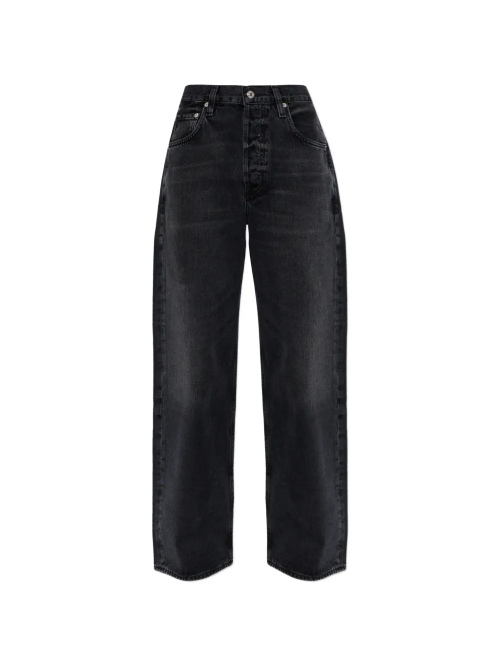 Citizens of Humanity Ausgeblichene Wide-Leg-Jeans - Schwarz