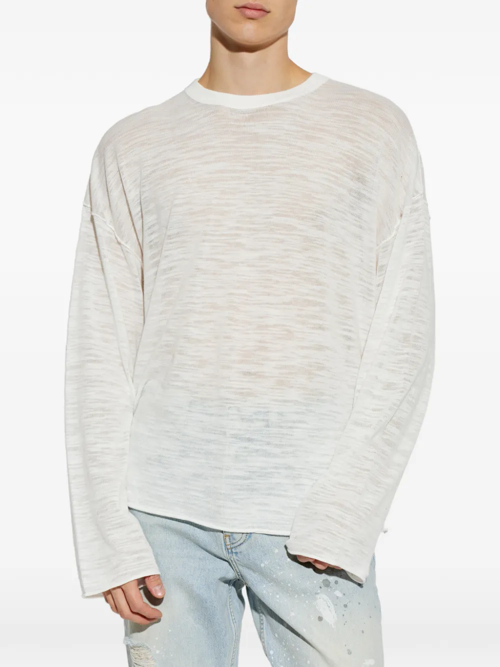 Represent Katoenen T-shirt met lange mouwen Wit