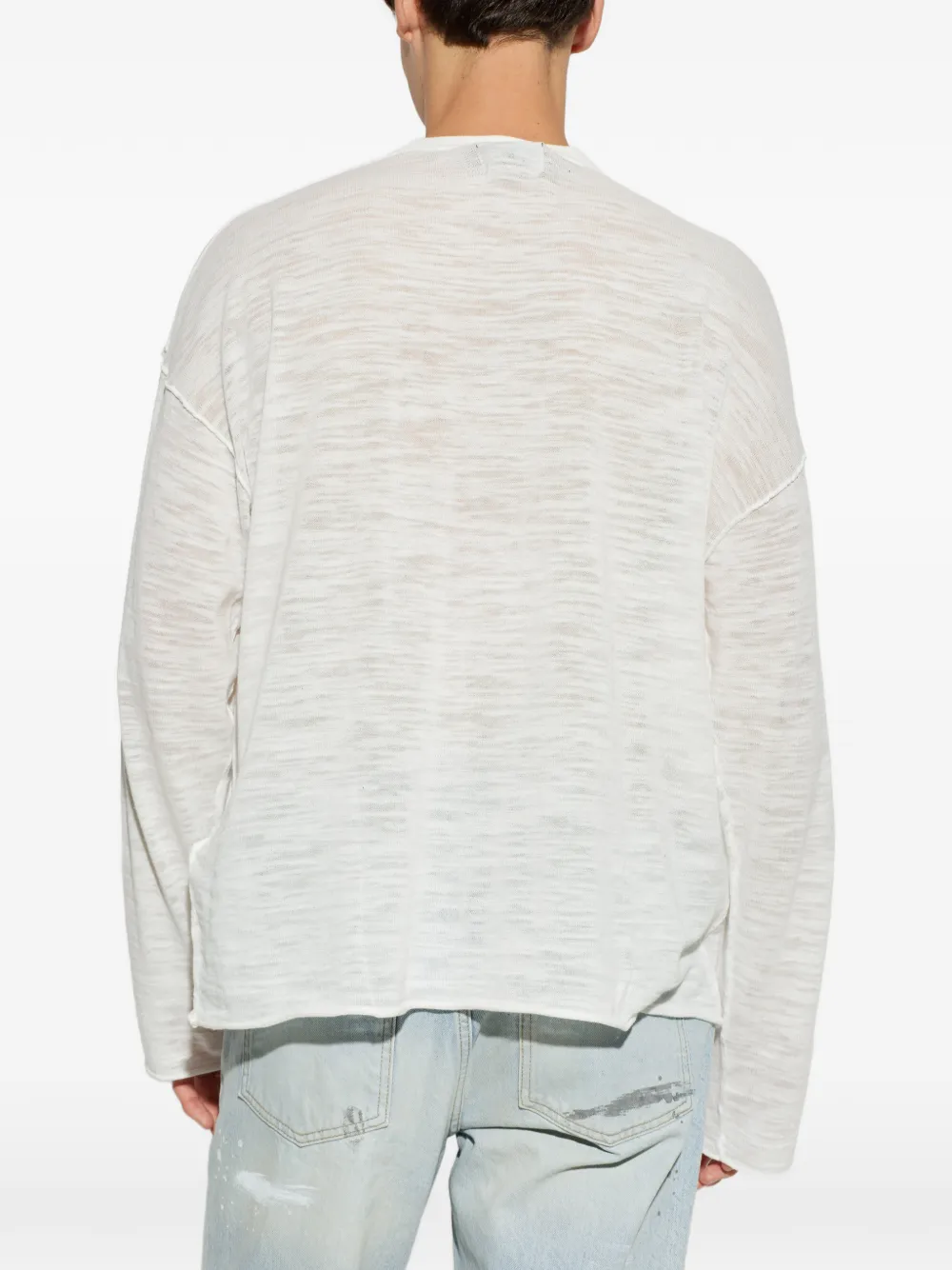 Represent Katoenen T-shirt met lange mouwen Wit
