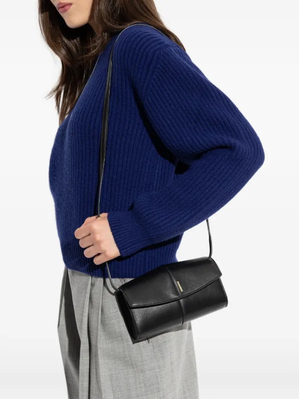 Jil Sander Linea レザー ショルダーバッグ | ブラック | FARFETCH JP