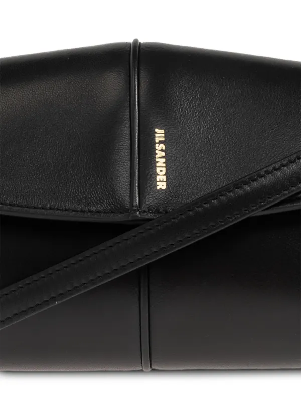 Jil Sander Linea レザー ショルダーバッグ | ブラック | FARFETCH JP