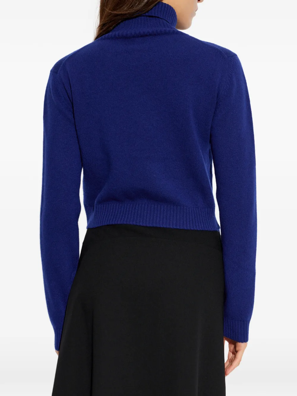Jil Sander Trui met geribbelde kraag Blauw