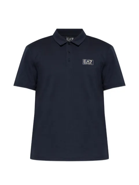 Ea7 Emporio Armani logo-patch polo shirt