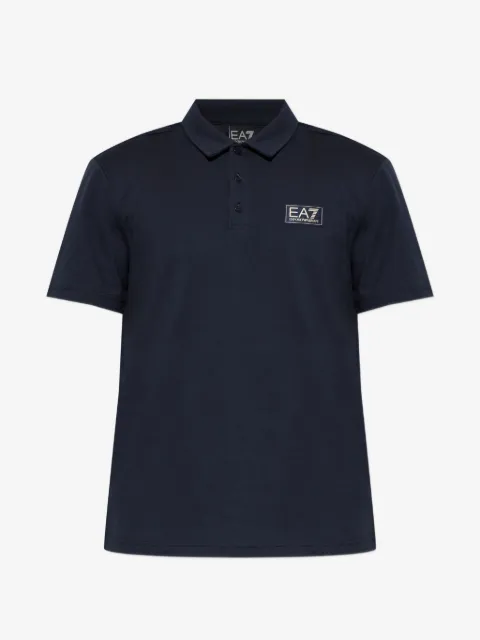 Ea7 Emporio Armani logo-patch polo shirt