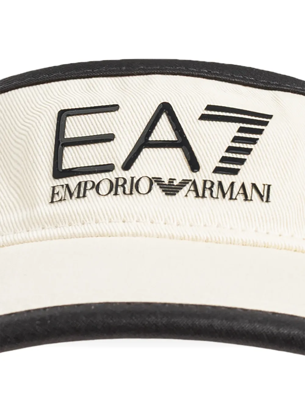 Ea7 Logo-print Visor In Neutral