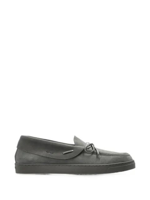 Giorgio Armani bow-detail suede sneakers