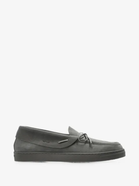 Giorgio Armani bow-detail suede loafers