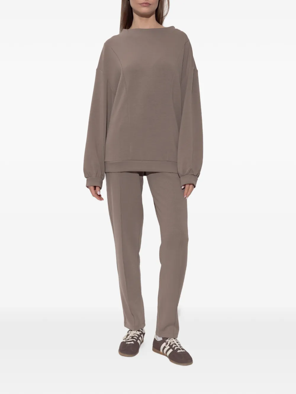 Ea7 Emporio Armani Core Lady Relax trainingspak met logoplakkaat Grijs