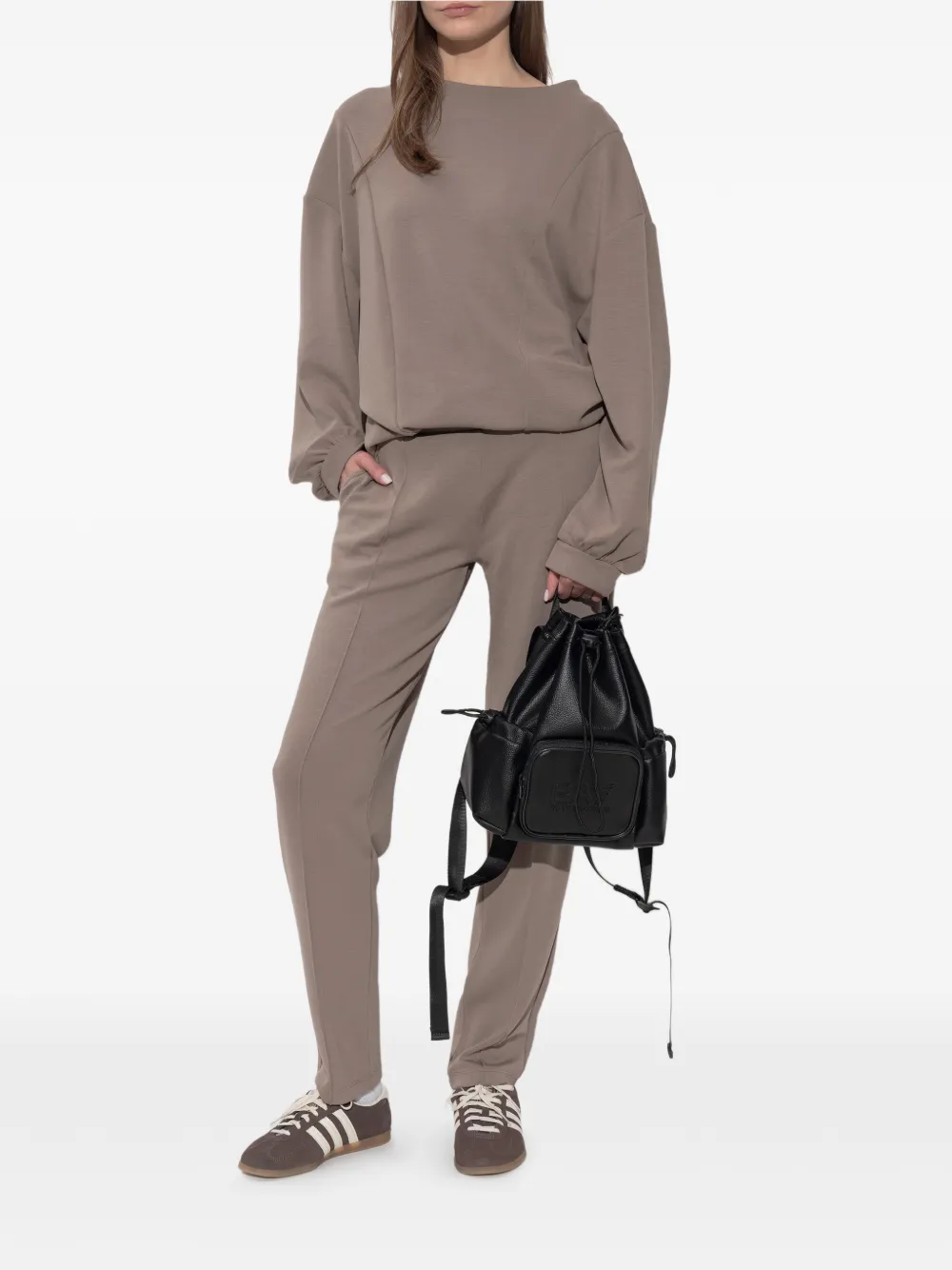 Ea7 Emporio Armani Core Lady Relax trainingspak met logoplakkaat Grijs