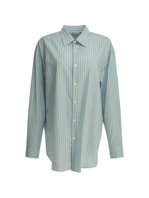 Auralee striped wool shirt