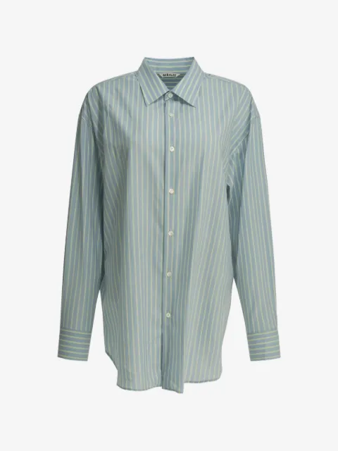 Auralee striped wool shirt