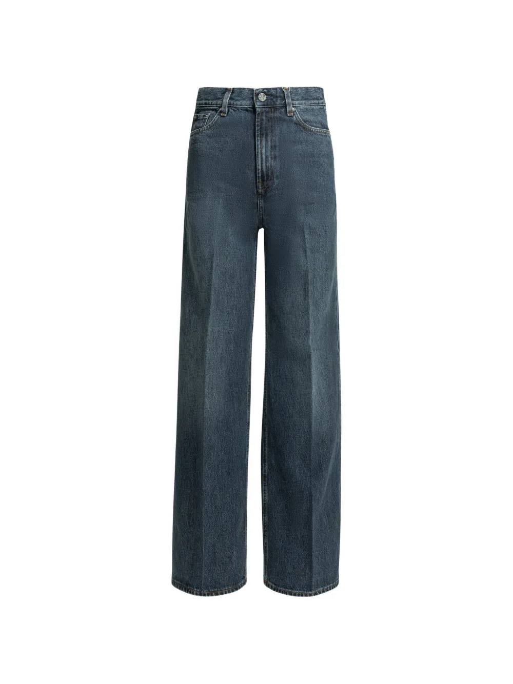 TOTEME pressed-crease wide-leg jeans - Blu