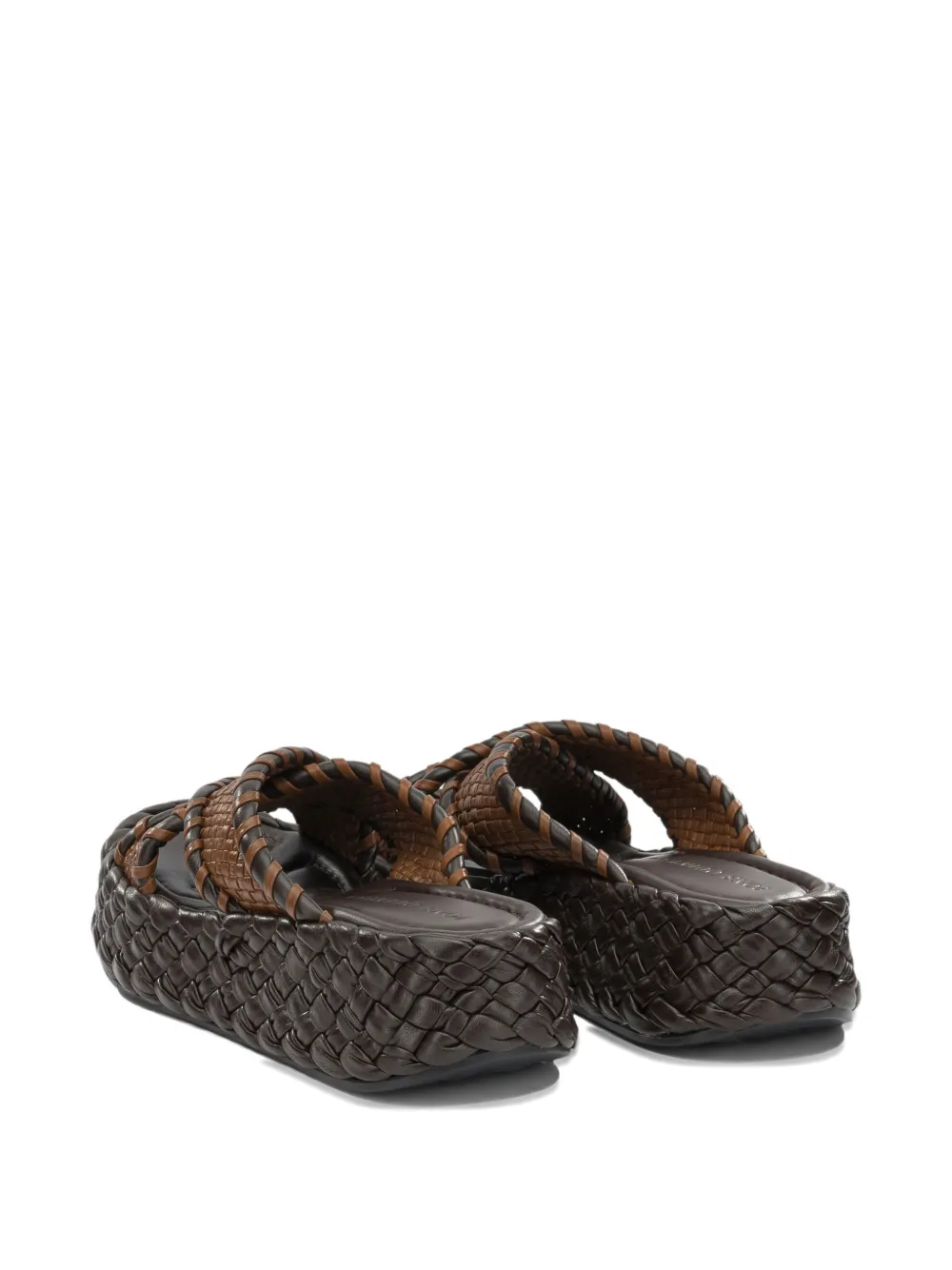 Toni Pons woven crossover-strap slides Bruin