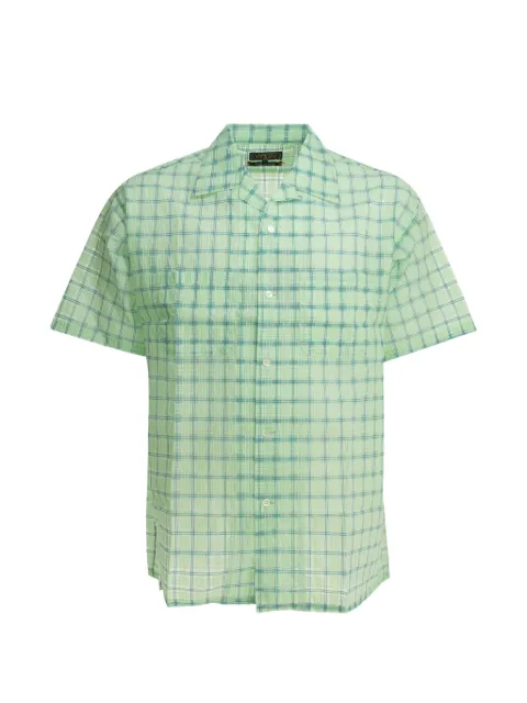BEAMS PLUS check-print seersucker shirt