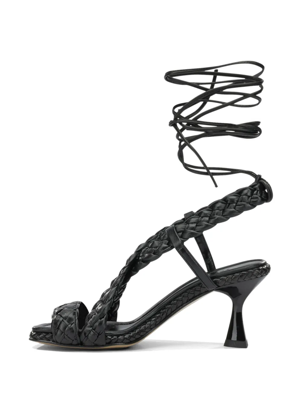 Toni Pons braided tie-fastening sandals Zwart