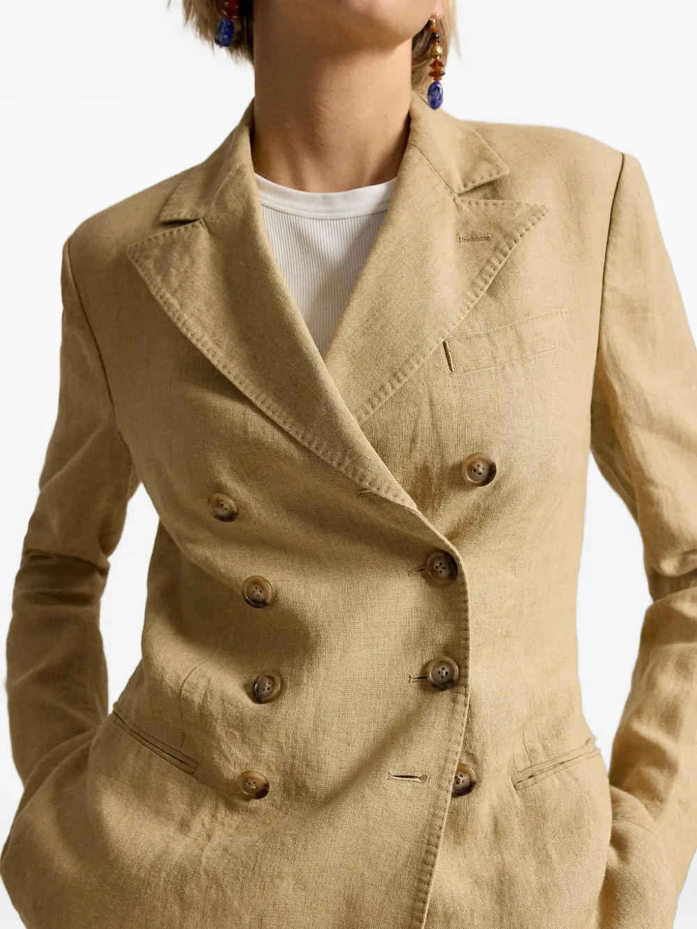 Polo Ralph Lauren Linnen blazer Beige