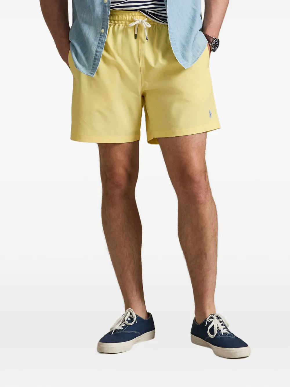 Polo Ralph Lauren Traveller zwembroek met geborduurd logo Geel
