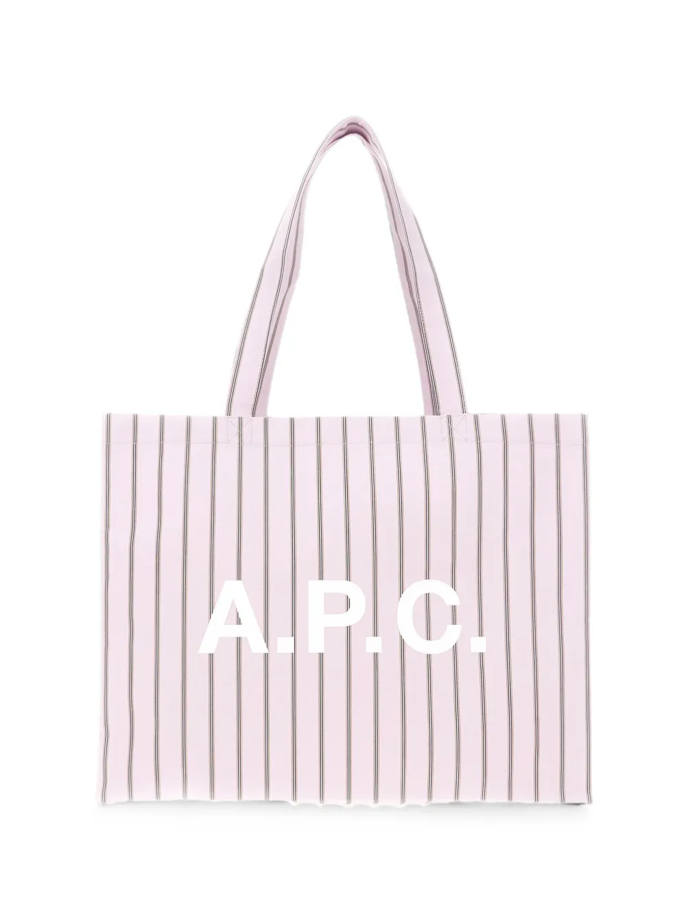 A.P.C. Diane logo-print striped tote bag - Rosa