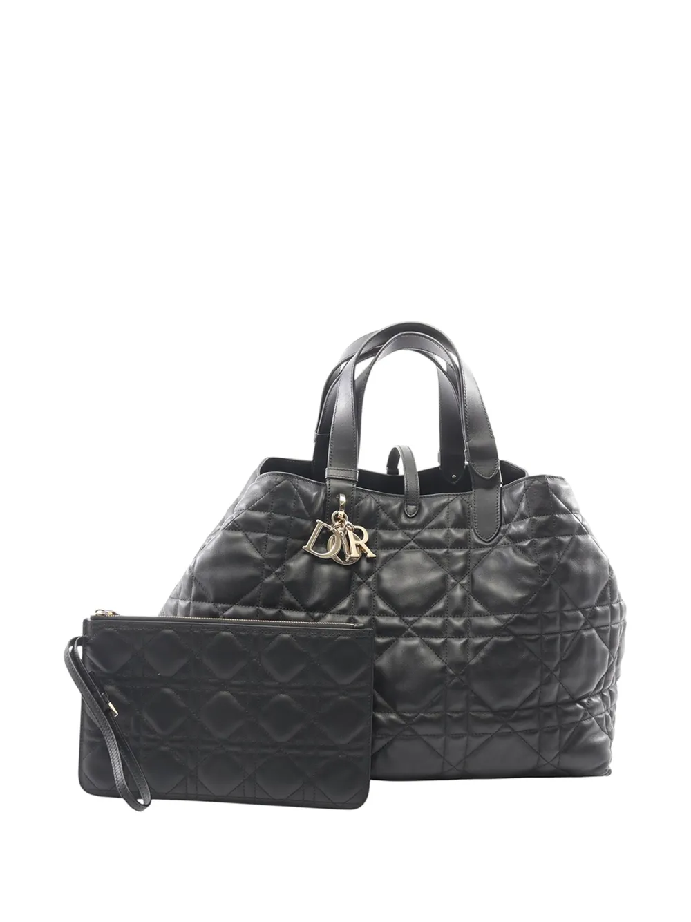 Christian Dior Pre-Owned 2010-2026 Large Calfskin Macrocannage Toujours handbag - Black