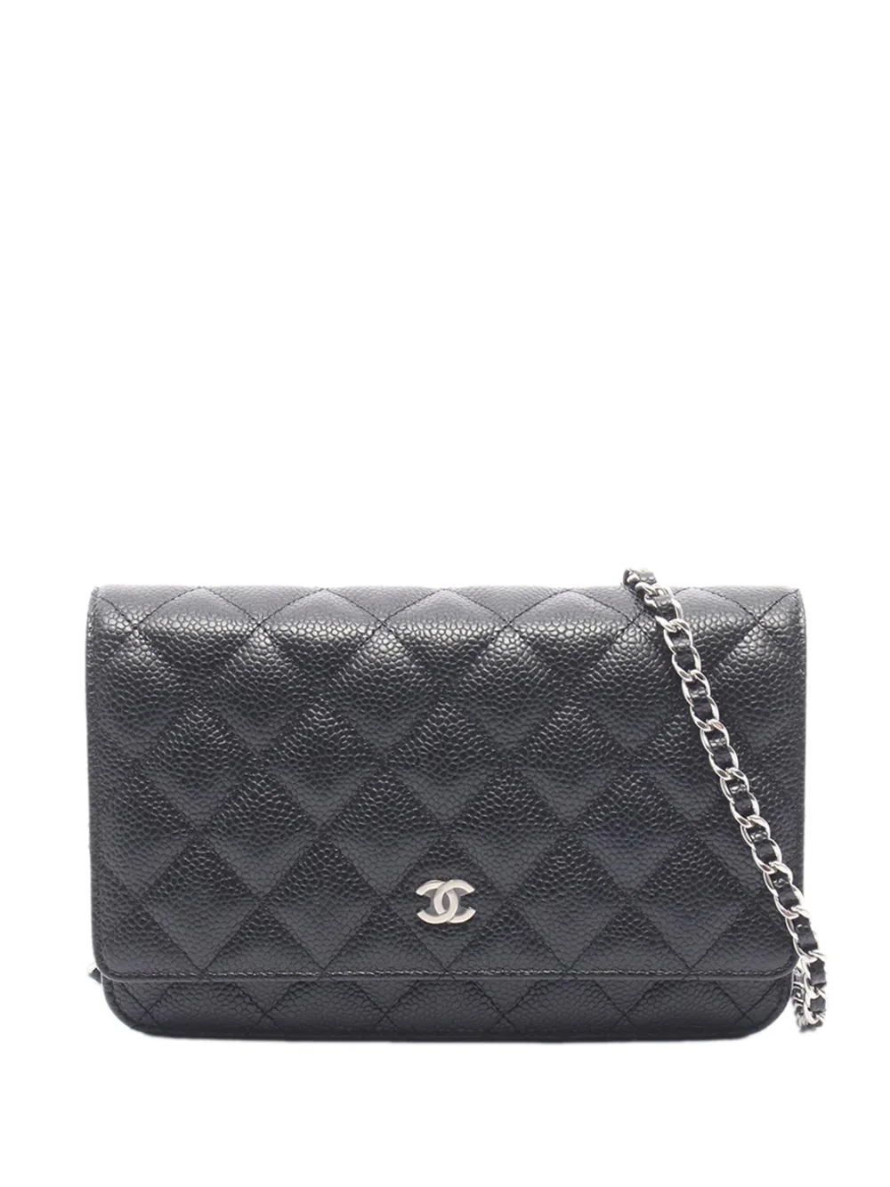 CHANEL Pre-Owned 2020 Classic Caviar Wallet On Chain crossbody bag - Black