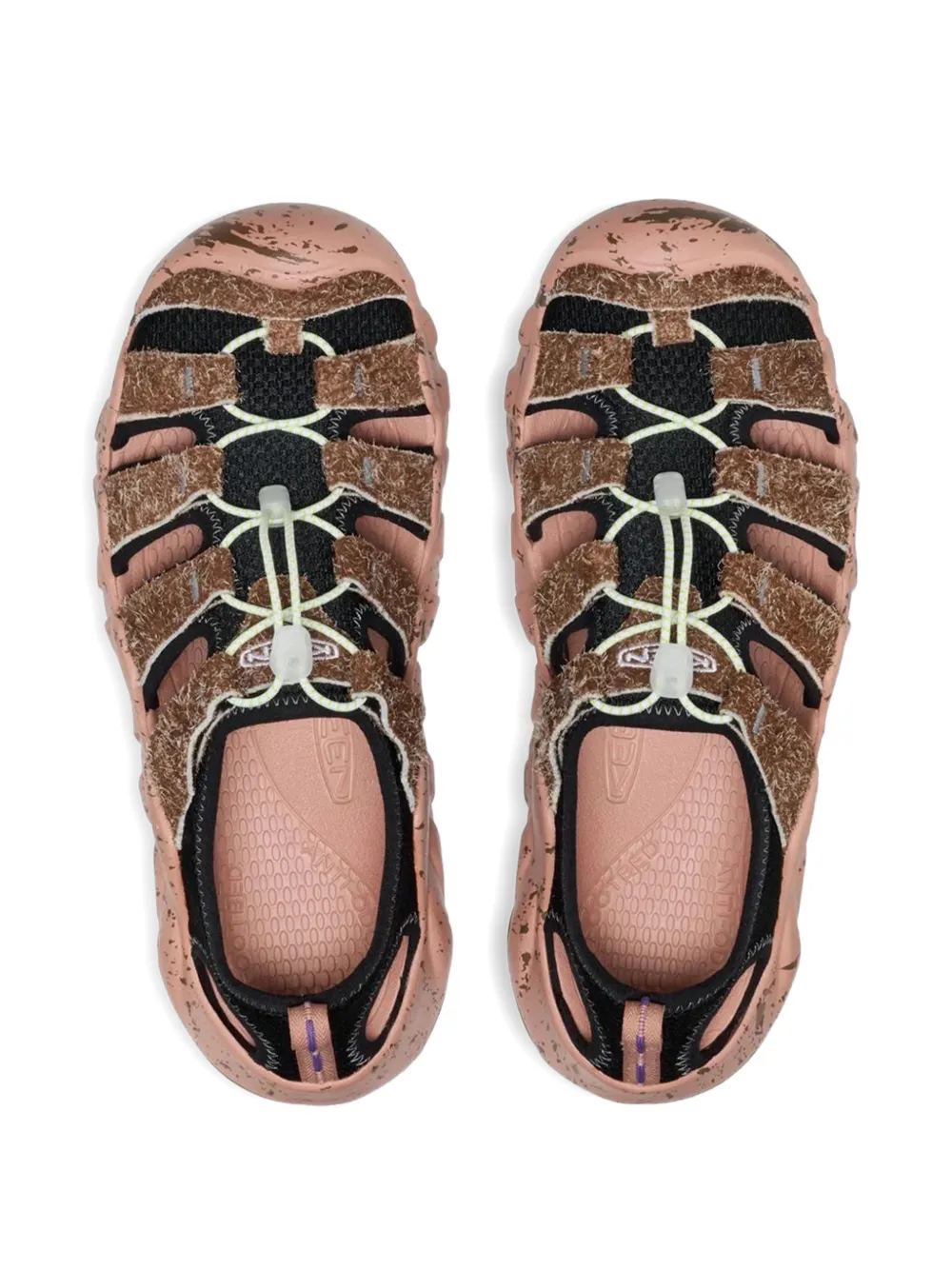 KEEN FOOTWEAR fleece-textured toggle-fastening sandals Bruin